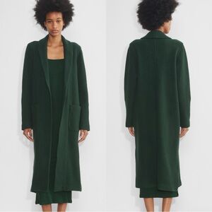 Aritzia Forest Green Long Pea Coat